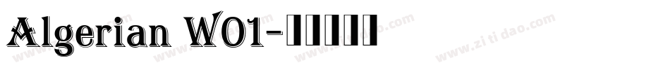 Algerian W01字体转换